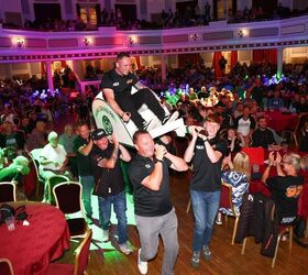 The Manx Grand Prix Prize Ceremony at the Villa Marina is a joyous affair. Photo by Manx Grand Prix/Lucas Croydon/David Lovelady.