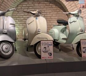 roman holiday the vespa museum in rome, 1959 Vespa 150GS 1963 Vespa 150 GL and 1965 Vespa 125 Super