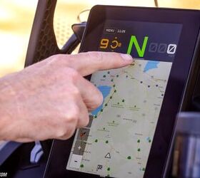Favorite or navigation display real estate can go from a small portion at the bottom of the screen to a massive map view as seen above. In Rally mode, you also have the option to see some telemetry data.
