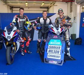 Meet Team Masson. Each of the six teams were named after current or former riders in Suzuki’s endurance racing history.