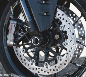 Marzocchi semi-active suspension (on the Signature edition) provides a nice, adaptive ride, while Brembo braking components can be found all over, including the top-of-the-line Hypure calipers, giving the Manx R serious stopping power. 