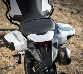 The accessory rear tanks connect to the main tank seamlessly and hold just over two gallons of fuel.
