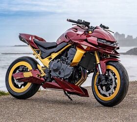 custom honda cb750 hornets at wheels and waves 2026 gallery, Concept 2077 Honda Switzerland x Stark Industries
