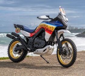 custom honda xl750 transalps at wheels and waves 2026 gallery, 40th Anniversary 86 Dakar Tribute Honda UK x CJ Ball