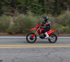 Neither of us found the seat heights to be egregious for dual-sports, but the Suzuki’s is an inch shorter at 36.2 inches. For reference, Will stands at 5-foot, 9-inches with a 32-inch inseam.