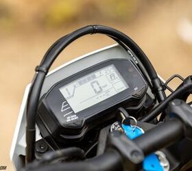 There’s more going on with the DR-Z4S’ switch gears, but there’s also quite a bit more tech to navigate.