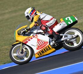 yamaha legends and iconic racebikes take the track at misano