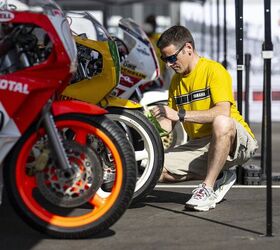 yamaha legends and iconic racebikes take the track at misano