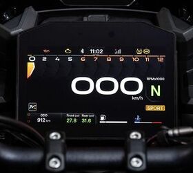Reasonably, the 8-inch TFT’s touchscreen capability is disabled while in motion.